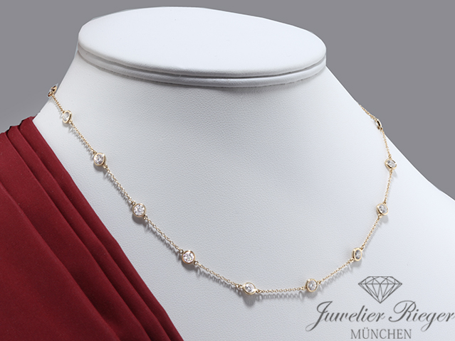 Image 2 of gallery: Tiffany & Co. Collier Elsa Peretti Diamonds by the Yard 15 Diamanten: ca. 3 ct.