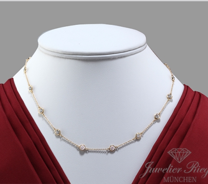 . Tiffany & Co. Collier Elsa Peretti Diamonds by the Yard 15 Diamanten: ca. 3 ct.