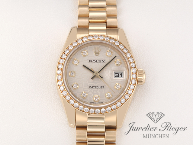 Bild 1 der Galerie: Rolex Lady Datejust 179138 2005 Gelbgold 750 Diamanten Automatik Gold