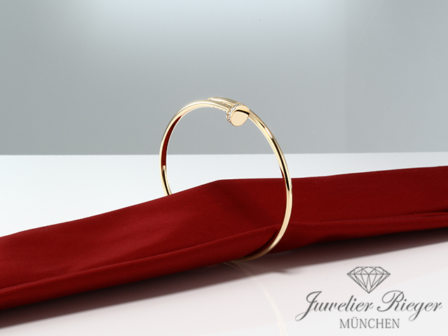 Bild 4 der Galerie: Cartier Armreif Juste un Clou SM Gelbgold 750 Diamanten Größe 16 2021 B6066117