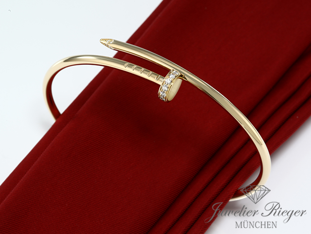 Bild 2 der Galerie: Cartier Armreif Juste un Clou SM Gelbgold 750 Diamanten Größe 16 2021 B6066117