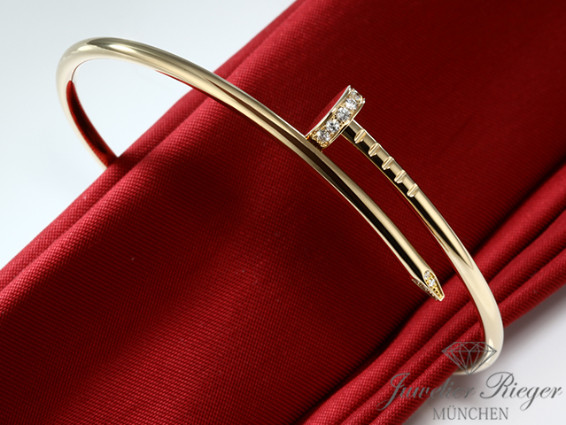 Bild 3 der Galerie: Cartier Armreif Juste un Clou SM Gelbgold 750 Diamanten Größe 16 2021 B6066117