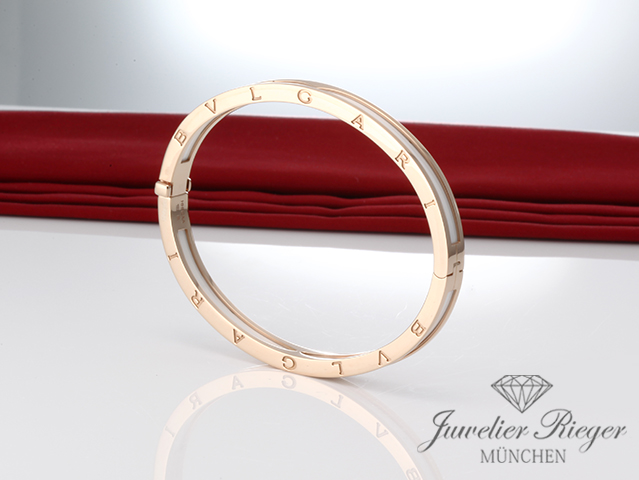 Bild 6 der Galerie: Bulgari Armreif B-Zero 1 Gr M Rosegold 750 weisse Keramik 351410 Bvlgari Gold