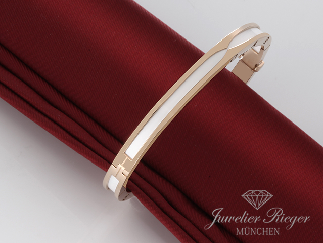 Bild 4 der Galerie: Bulgari Armreif B-Zero 1 Gr M Rosegold 750 weisse Keramik 351410 Bvlgari Gold