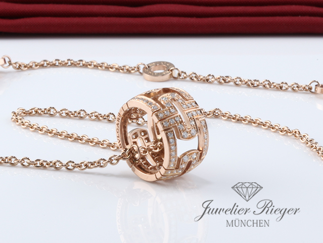 Bild 4 der Galerie: Bulgari Collier Parentesi Rosegold 750 Diamanten Brillanten Gold Kette