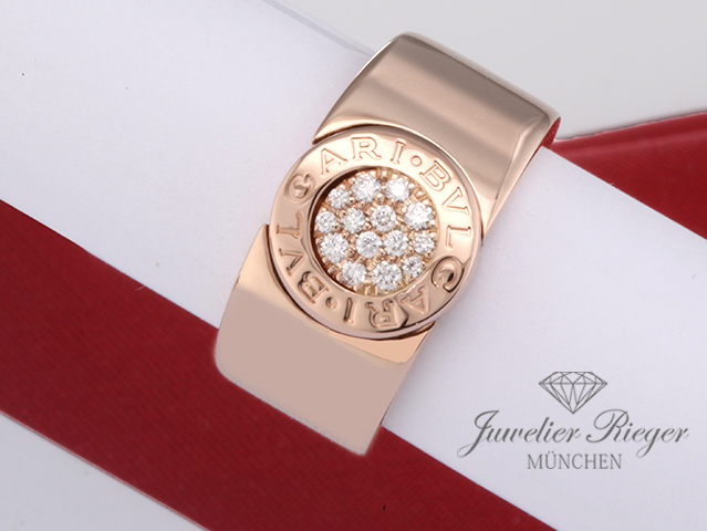 Image 2 of gallery: Bulgari Ring Bvlgari Rosegold 750 Gr 53 Diamanten Brillanten 2018 AN857275 Gold