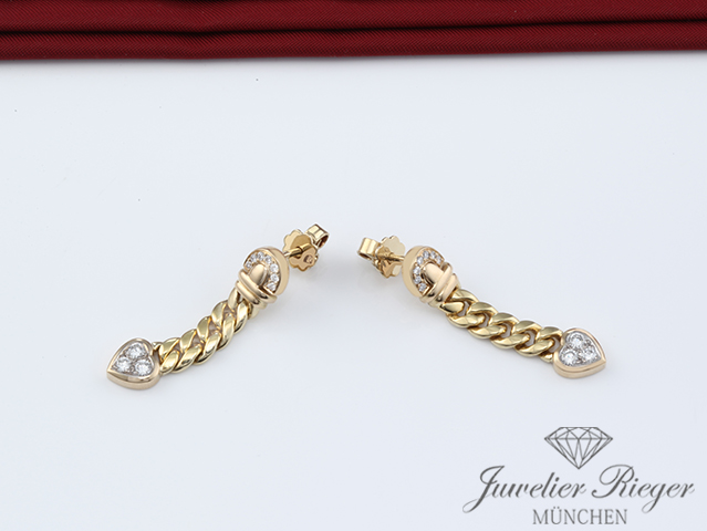 Bild 3 der Galerie: Wempe Ohrringe Gelbgold 750 Diamanten 0,47 ct. Brillanten Gold Ohrhänger