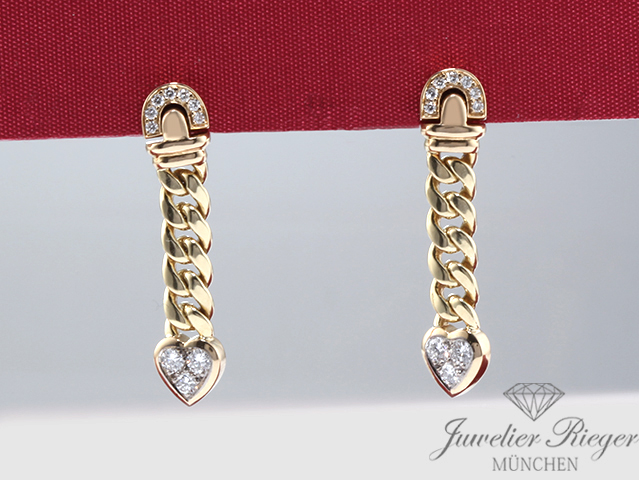 Bild 2 der Galerie: Wempe Ohrringe Gelbgold 750 Diamanten 0,47 ct. Brillanten Gold Ohrhänger