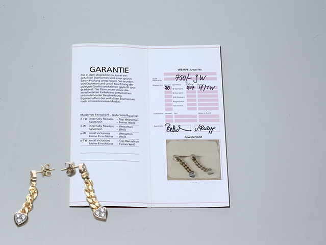 Bild 5 der Galerie: Wempe Ohrringe Gelbgold 750 Diamanten 0,47 ct. Brillanten Gold Ohrhänger