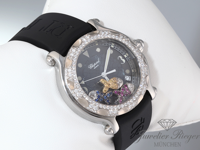 Bild 3 der Galerie: Chopard Happy Sport Fish Edelstahl 28/8347 Saphire Rubine Diamonds Gold