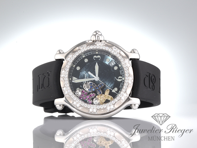 Bild 4 der Galerie: Chopard Happy Sport Fish Edelstahl 28/8347 Saphire Rubine Diamonds Gold