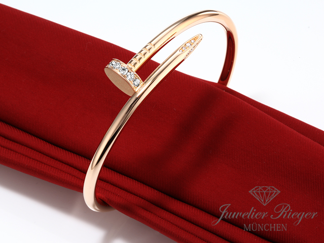Bild 2 der Galerie: Cartier Armreif Juste un Clou Rosegold 750 Diamanten Gr 15 2015 Gold
