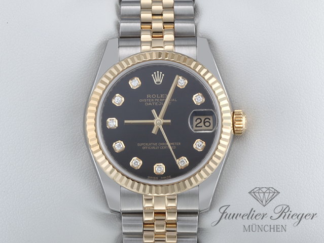Bild 1 der Galerie: Rolex Medium Datejust 31 mm 178273 2012 Edelstahl Gelbgold 750 Diamanten Gold