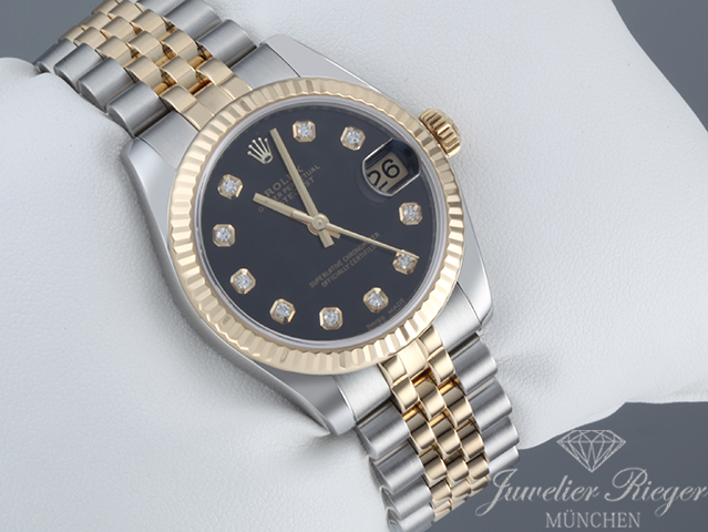 Bild 3 der Galerie: Rolex Medium Datejust 31 mm 178273 2012 Edelstahl Gelbgold 750 Diamanten Gold