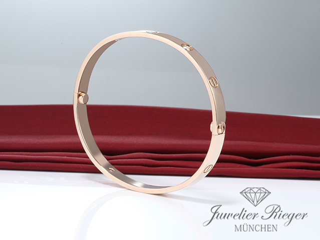 Bild 4 der Galerie: Cartier Armreif Love Rosegold 750 Größe 20 2023 Diamanten Gold Armband