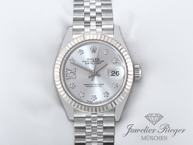 Image 1 of gallery: Rolex Lady Datejust 28 279174 2018 Edelstahl Weissgold 750 Diamanten Automatik