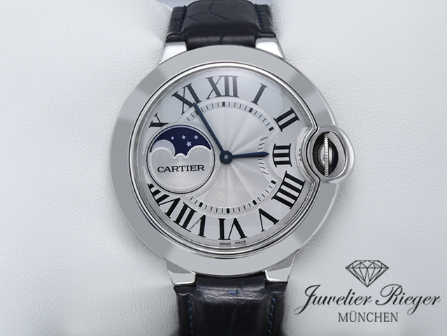 Bild 1 der Galerie: Cartier Ballon Bleu 37 mm WSBB0020 2019 Edelstahl Mondphase Automatik Stahl