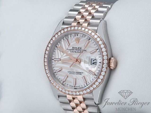 Bild 2 der Galerie: Rolex Datejust 36 126281RBR Stahl Rosegold 750 Diamanten Automatik Gold