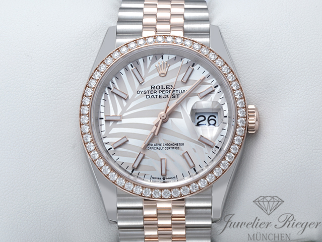 Bild 1 der Galerie: Rolex Datejust 36 126281RBR Stahl Rosegold 750 Diamanten Automatik Gold
