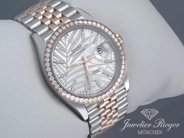 Bild 3 der Galerie: Rolex Datejust 36 126281RBR Stahl Rosegold 750 Diamanten Automatik Gold