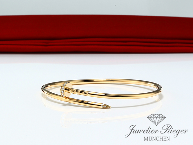 Bild 3 der Galerie: Cartier Armreif Juste un Clou SM Gelbgold 750 Diamanten Größe 18 2021 B6066117