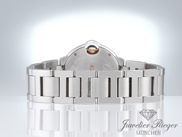 Bild 6 der Galerie: Cartier Ballon Bleu 28 mm Edelstahl Rosegold 750 Diamanten WE902079 Stahl Gold