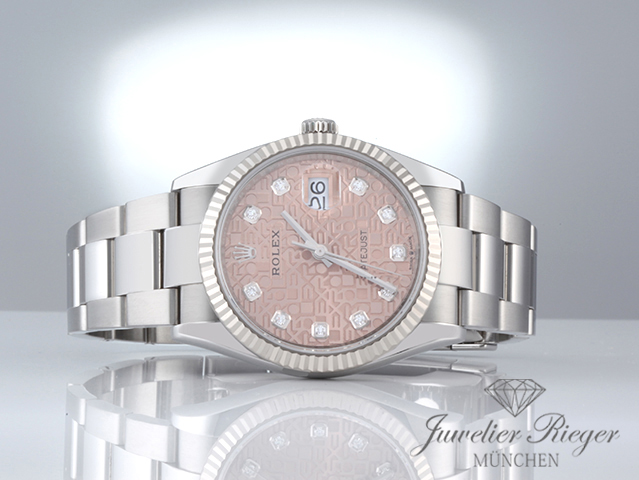 Bild 4 der Galerie: Rolex Datejust 36 126234 2022 Stahl Weissgold 750 Diamanten Automatik Gold