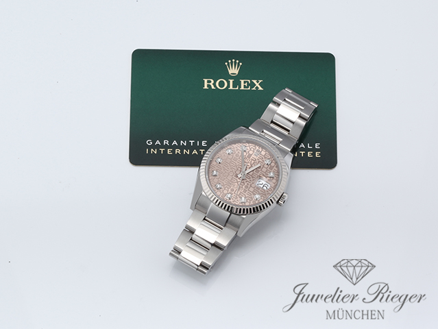 Bild 7 der Galerie: Rolex Datejust 36 126234 2022 Stahl Weissgold 750 Diamanten Automatik Gold