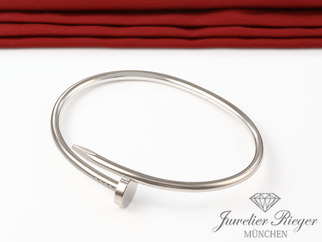 Image 4 of gallery: Cartier Armreif Juste un Clou Weissgold 750 Größe 18 Gold Damen Armband