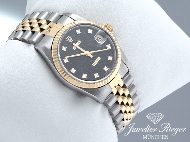 Bild 3 der Galerie: Rolex Medium Datejust Stahl Gelbgold 750 Diamanten Automatik Gold Stahl