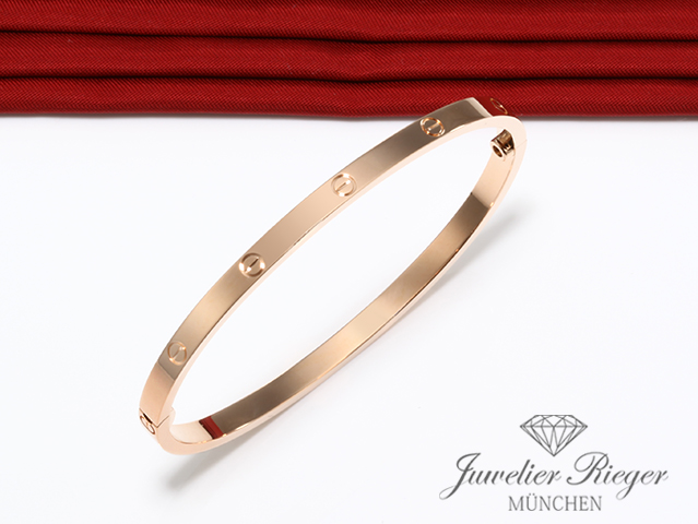Bild 4 der Galerie: Cartier Armreif Love SM Rosegold 750 Größe 19 2021 Gold Damen Armband
