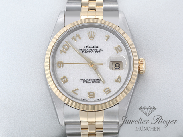 Image 1 of gallery: Rolex Datejust 36 mm 16233 1995 Edelstahl Gelbgold 750 Automatik Stahl Gold