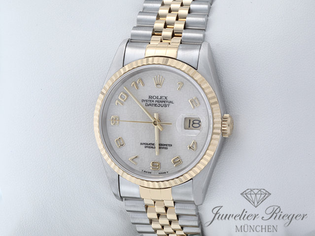 Image 2 of gallery: Rolex Datejust 36 mm 16233 1995 Edelstahl Gelbgold 750 Automatik Stahl Gold