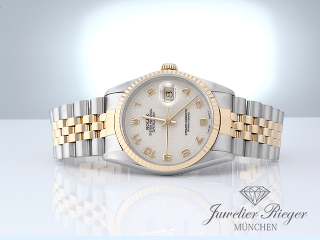 Image 4 of gallery: Rolex Datejust 36 mm 16233 1995 Edelstahl Gelbgold 750 Automatik Stahl Gold