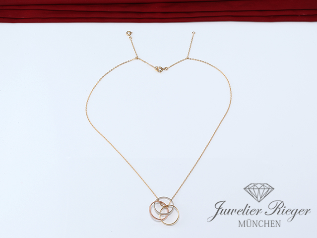 Bild 4 der Galerie: Cartier Kette & Ring Trinity Gelbgold Rosegold Weissgold 750 Gold Halskette