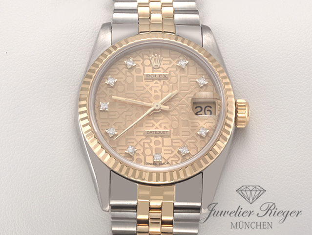 Bild 1 der Galerie: Rolex Medium Datejust 31 mm 68273 Stahl Gelbgold 750 Diamanten Automatik