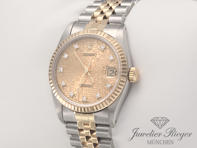 Bild 2 der Galerie: Rolex Medium Datejust 31 mm 68273 Stahl Gelbgold 750 Diamanten Automatik