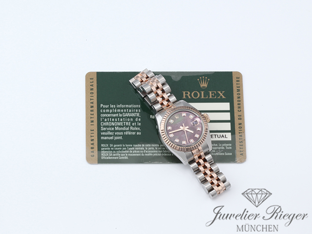Image 7 of gallery: Rolex Lady Datejust 179171 Stahl Roségold 750 Diamanten Perlmutt Automatik