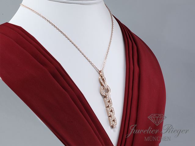 Bild 2 der Galerie: Cartier Collier Agrave Anhänger Rosegold 750 Diamanten N7424320 Gold