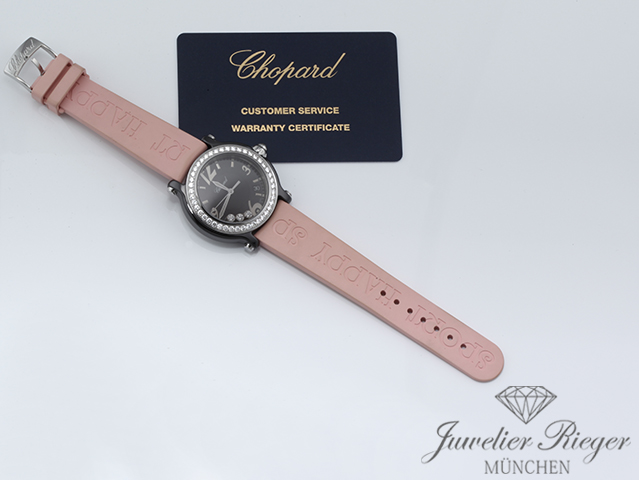 Image 6 of gallery: Chopard Happy Sport Limited Edition schwarze Keramik 288507 Diamanten Diamonds Chopard-Service: Juli 2026
