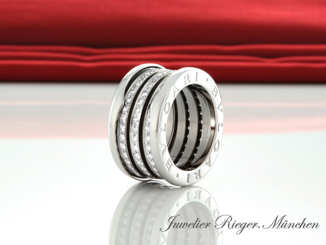 Bild 9 der Galerie: Bulgari Ring B-Zero 1 4-Band Weissgold 750 Diamanten Gr 52 Gold Brillanten