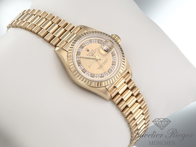 Bild 3 der Galerie: Rolex Lady Datejust Gelbgold 750 Diamanten Automatik Gold Damen