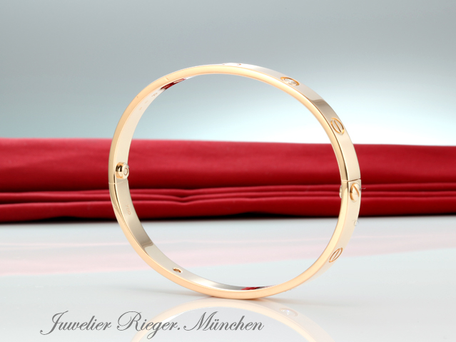 Bild 4 der Galerie: Cartier Armreif Love Rosegold 750 Größe 18 4 Diamanten Gold Armband
