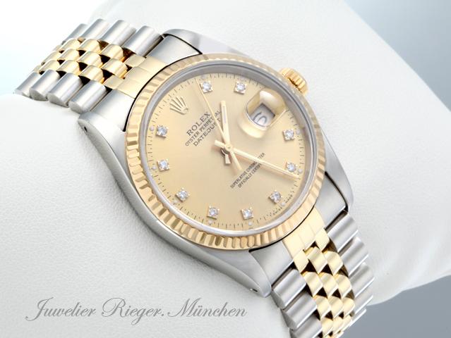 Bild 3 der Galerie: Rolex Datejust 36 mm 16233 Edelstahl Gelbgold 750 Automatik Gold