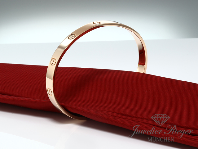 Bild 5 der Galerie: Cartier Armreif Love Offen Roségold 750 Größe 18 2014 Gold Armband