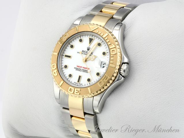 Bild 2 der Galerie: Rolex Medium Yachtmaster 35 mm 168623 2003 Edelstahl Gelbgold 750 Automatik Gold