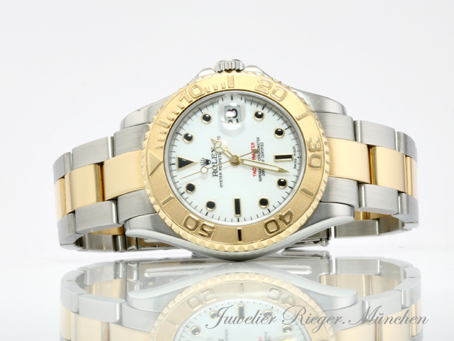 Bild 4 der Galerie: Rolex Medium Yachtmaster 35 mm 168623 2003 Edelstahl Gelbgold 750 Automatik Gold