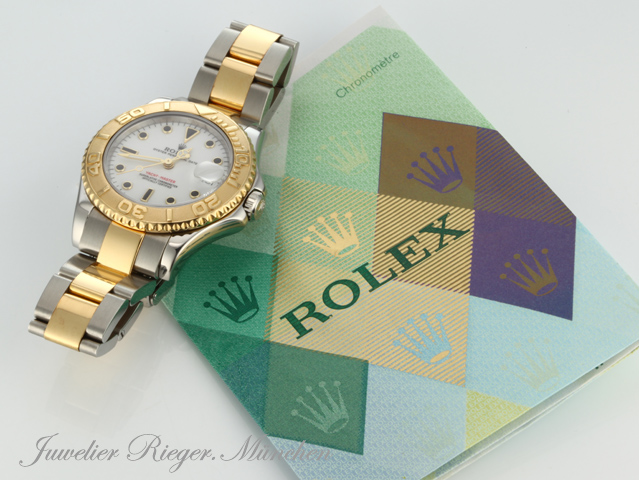 Bild 7 der Galerie: Rolex Medium Yachtmaster 35 mm 168623 2003 Edelstahl Gelbgold 750 Automatik Gold