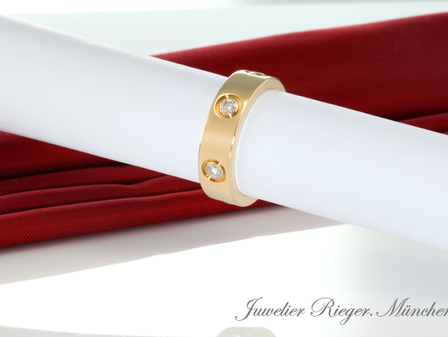 Bild 3 der Galerie: Cartier Ring Love Klassisches Modell Gelbgold 750 6 Diamanten Größe 49 Gold
