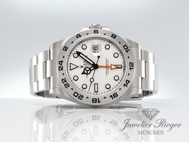 Image 4 of gallery: Ungetragen Rolex Explorer II 42 mm 226570 2026 Edelstahl Automatik Zweite Zeitzone